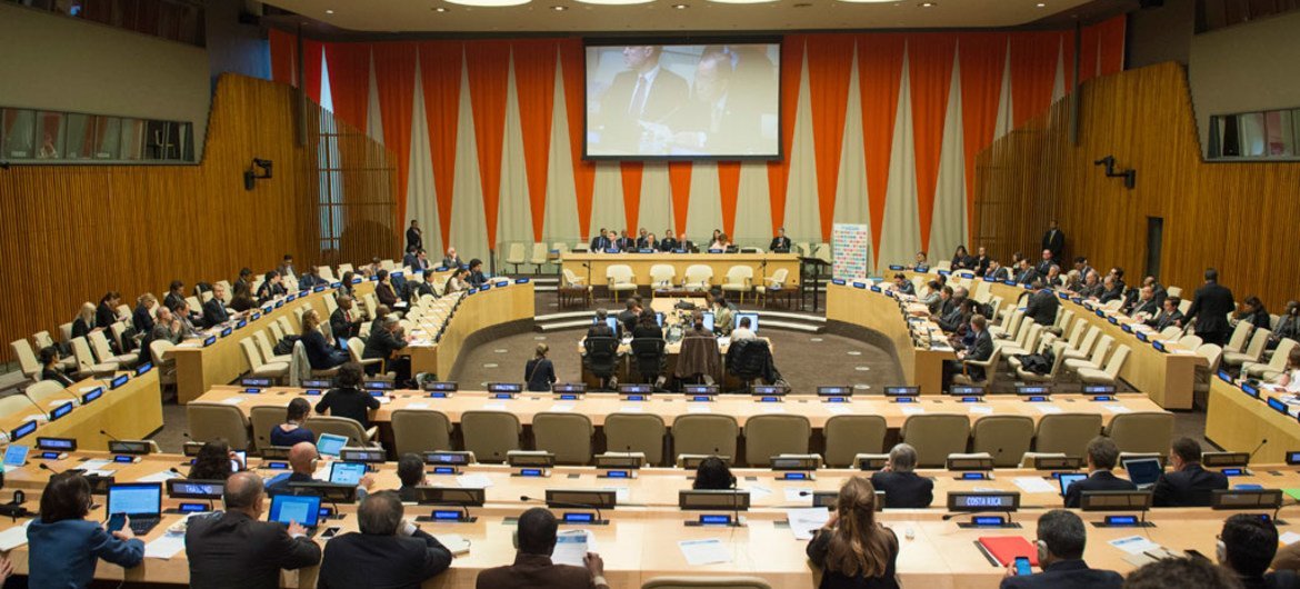 A wide view of the Economic and Social Council (ECOSOC) Chamber as it held its 2016 Integration Segment.