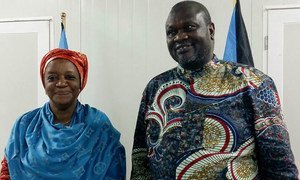 UN Special Envoy on sexual violence in conflict Zainab Bangura (left), during a meeting with South Sudan’s First Vice-President Riek Machar.