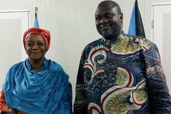 UN Special Envoy on sexual violence in conflict Zainab Bangura (left), during a meeting with South Sudan’s First Vice-President Riek Machar.