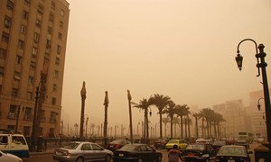 Air pollution in Cairo, Egypt.