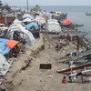 The coastal city of Zamboanga in the Philippines is vulnerable to climate related hazards. Displaced people sheltering in tents near the coast are more at risk of other natural hazards if they stay longer in the area.