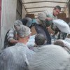 المساعدات الإنسانية في شرق الغوطة، سوريا. المصدر: مكتب تنسيق الشؤون الإنسانية