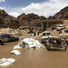 On the road to Qatabir, Yemen, many bridges have been damaged, making life hard for everyone including distribution.