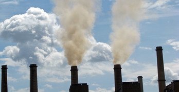 An old coal-fired power plant dumps vast quantities of ash out in the open in  Kosovo (June 2008).