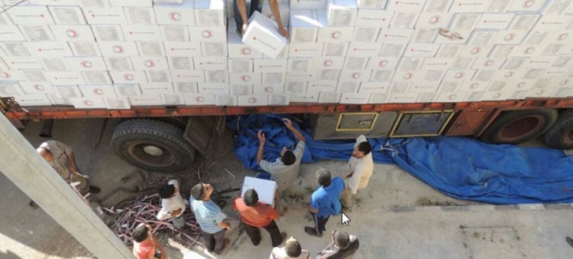 Humanitarian partners delivering aid to 71,000 people in Houla, rural Homs in Syria.