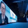 Le Secrétaire général Ban Ki-moon devant la Convention 2016 du Rotary International à Séoul, en République de Corée. Photo ONU/Mark Garten