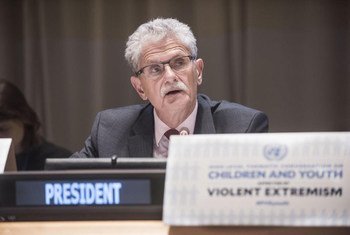 Mogens Lykketoft, President of the UN General Assembly, addresses the opening of a High-level Thematic Conversation on Children and Youth affected by Violent Extremism.