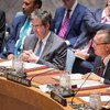 Jeffrey Feltman, Under-Secretary-General for Political Affairs, briefs the Security Council at a meeting on threats to international peace and security caused by terrorist acts.