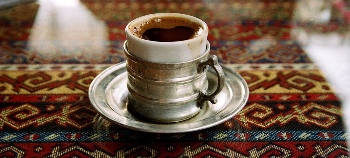 A cup of Turkish coffee.