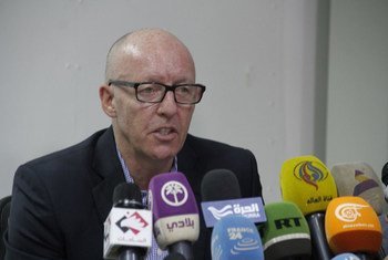 Jamie McGoldrick, UN Resident Coordinator and Humanitarian Coordinator for Yemen, holds press briefing in Sana’a.