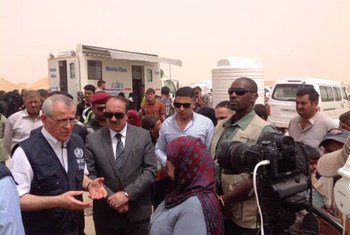 WHO Regional Director for the Eastern Mediterranean Dr Ala Alwan (left) in Baghdad, Iraq, to review firsthand WHO’s response to the unfolding humanitarian crisis in Fallujah city.