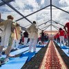 联合国纽约总部举行庆祝国际瑜伽日活动。联合国图片/Mark Garten