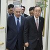 潘基文秘书长与以色列总理内塔尼亚胡会面  联合国图片/Eskinder Debebe