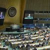 Wide view of the General Assembly during a meeting on the fifth review of the UN Global Counter-Terrorism Strategy.
