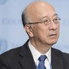 安理会本月轮值主席、日本常驻联合国代表别所浩郎。联合国图片/Mark Garten