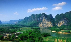 Zuojiang Huashan Rock Art Cultural Landscape: Typical Tablelands in Zuojiang River Basin, China.