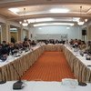 Des membres du Dialogue politique libyen discutent de la situation en Libye et des obstacles à la mise en œuvre de l'Accord politique libyen (juillet 2016).