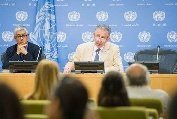 Le chef de la Direction exécutive du Comité contre le terrorisme (DECT), Jean-Paul Laborde, lors d'une conférence de presse au siège de l'ONU, à New York, le 22 juillet 2016. Photo : ONU / Rick Bajornas