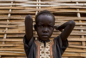 A child in South Sudan where conflict has dramatically worsened food insecurity.