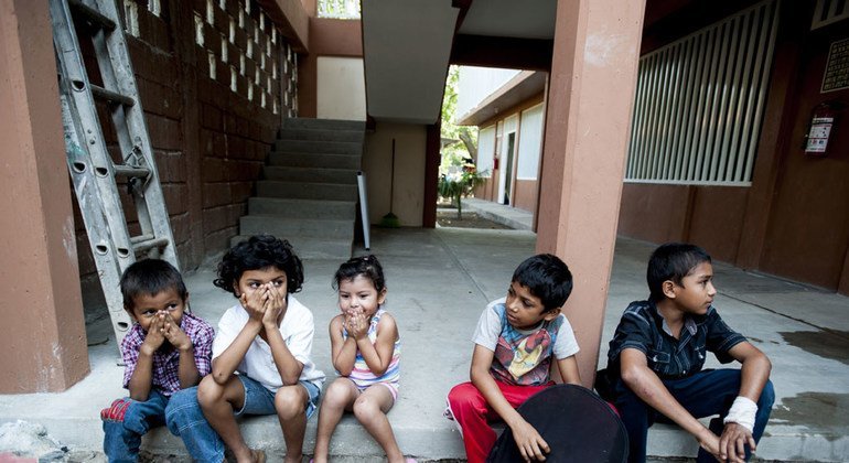 Niños de Guatemala, Honduras y el Salvador en un albergue del ACNUR en México. Los menores viajaron sin un acompañante adulto. Foto de archivo: ACNUR/Sebastian Rich