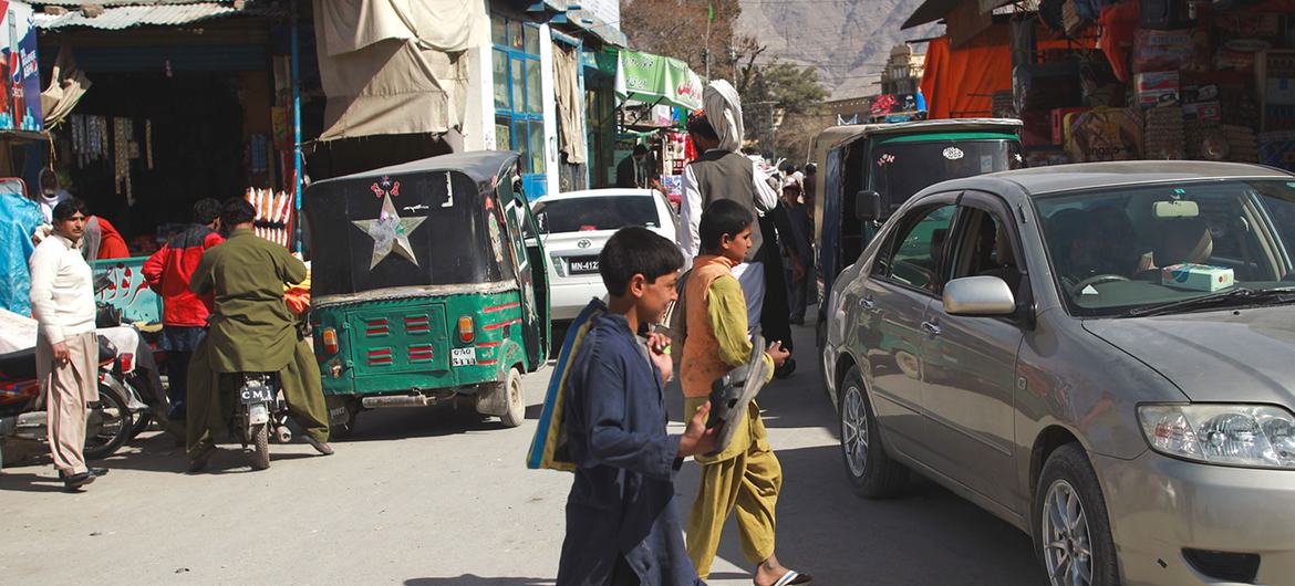 巴基斯坦俾路支省奎达市街景。