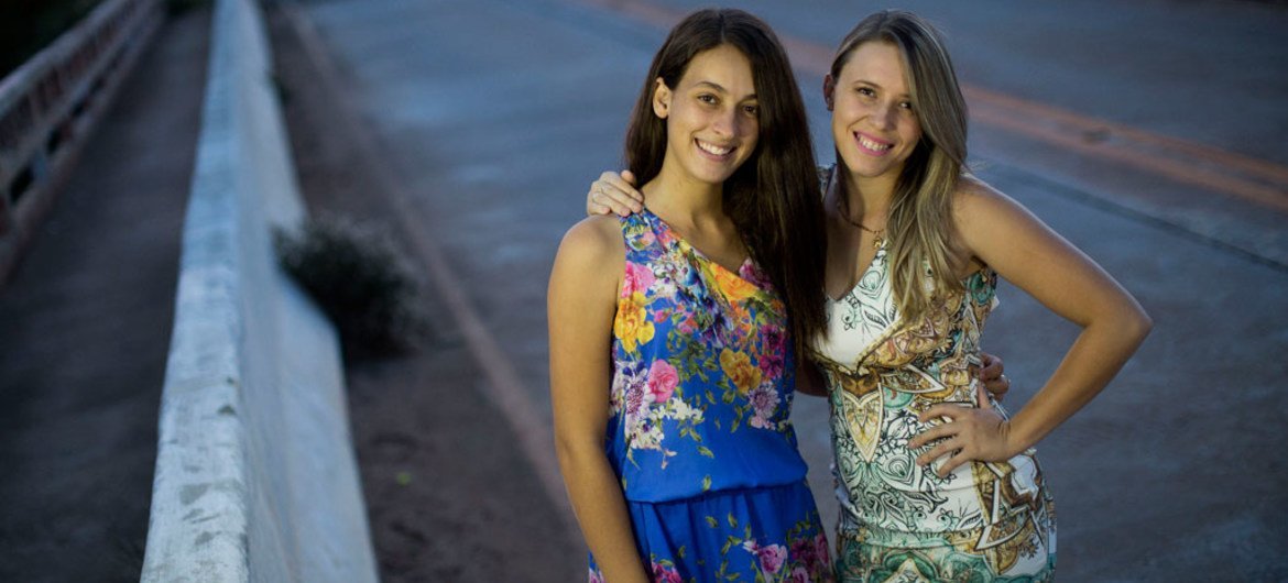 Two girls from Minas Gerais, Brazil, who endured cyberbullying.