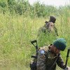 刚果民主共和国部队在联合国维和部队的支持下在该国东部的北基伍省搜寻武装团体。联合国刚果民主共和国稳定特派团图片/Alain Wandimoyi