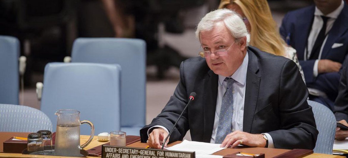 Emergency Relief Coordinator, Stephen O’Brien briefs the Security Council meeting on the situation in the Middle East.