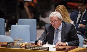 Emergency Relief Coordinator, Stephen O’Brien briefs the Security Council meeting on the situation in the Middle East.