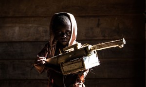 Photographed for the UN’s One Day I Will exhibit in 2016, Elia, from DR Congo, said he doesn’t know his exact age, but wants to be a soldier.