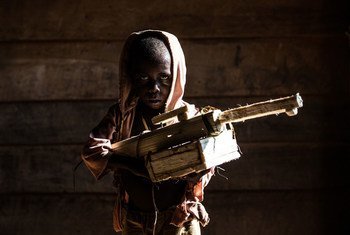 Photographed for the UN’s One Day I Will exhibit in 2016, Elia, from DR Congo, said he doesn’t know his exact age, but wants to be a soldier.