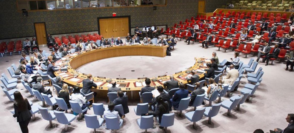 Le Conseil de sécurité discutant de la situation en Guinée-Bissau en août 2016 (archives). Photo ONU/Rick Bajornas