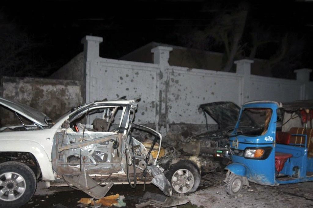 Violent extremists have carried out bombings in the Somali capital of Mogadishu on various occasions. Pictured here is the aftermath of a car bomb attack on the city's Banadir Beach hotel in August 2016.