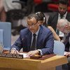 秘书长也门事务特使谢赫·艾哈迈德在安理会就也门局势进行情况通报。联合国图片/Rick Bajornas