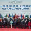 صورة جماعية لزعماء الدول العشرين في مدينة هانغتشو بالصين. الصورة: الأمم المتحدة.
