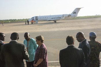 La délégation du Conseil de sécurité des Nations Unies conclut sa visite de trois jours au Soudan du Sud le 5 septembre 2016. Photo ONU/UNMISS