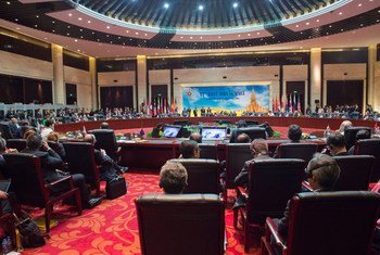 A wide view of the opening session of the 11th East Asia Summit, taking place in Vientiane, Lao People’s Democratic Republic.