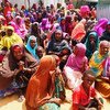 Internally displaced persons in displacement sites in Mogadishu.