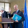 联合国特使德米斯图拉和联合国副秘书长奥布莱恩在日内瓦举行记者会。联合国图片