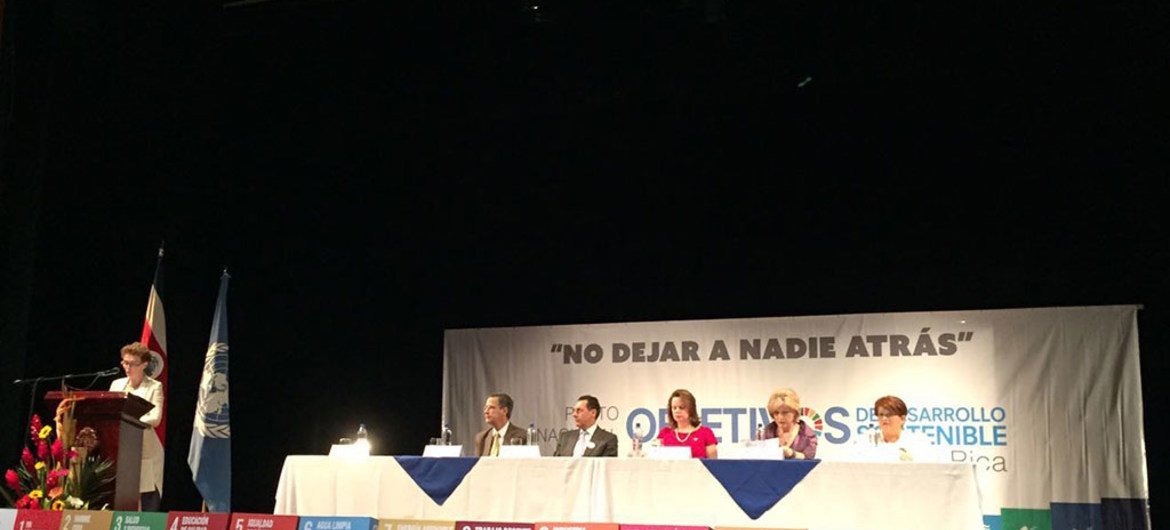 Ceremonia de firma del Pacto Nacional para la Implementación de los Objetivos de Desarrollo Sostenible en San José, Costa Rica. Foto: ONU Costa Rica