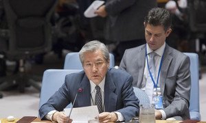 Tadamichi Yamamoto, Special Representative of the Secretary-General in Afghanistan and Head of UNAMA, briefs the Security Council.