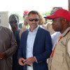 Assistant-Secretary-General and the Regional Humanitarian Coordinator for the Sahel, Toby Lanzer (centre), during a four-day visit to Niger.