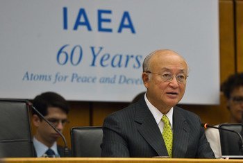 Le Directeur général de l'AIEA, Yukiya Amano, devant le Conseil des gouverneurs de l'agence, à Vienne le 19 septembre 2016. Photo AIEA/Dean Calma