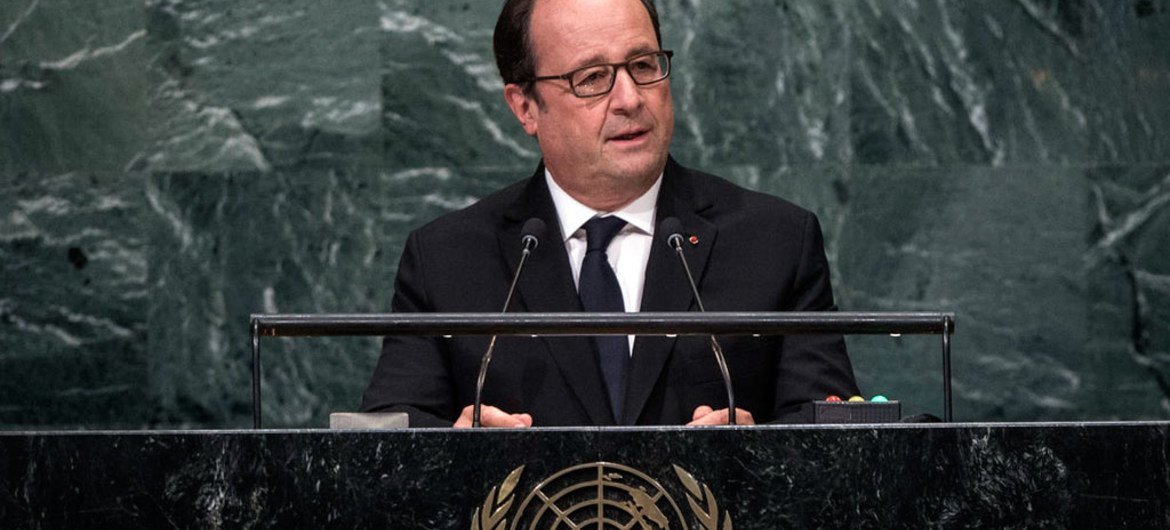 President François Hollande of France addresses the general debate of the General Assembly’s seventy-first session.