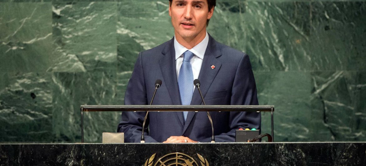 Премьер-министр Канады Джастин Трюдо Фото ООН/Чиа Пак