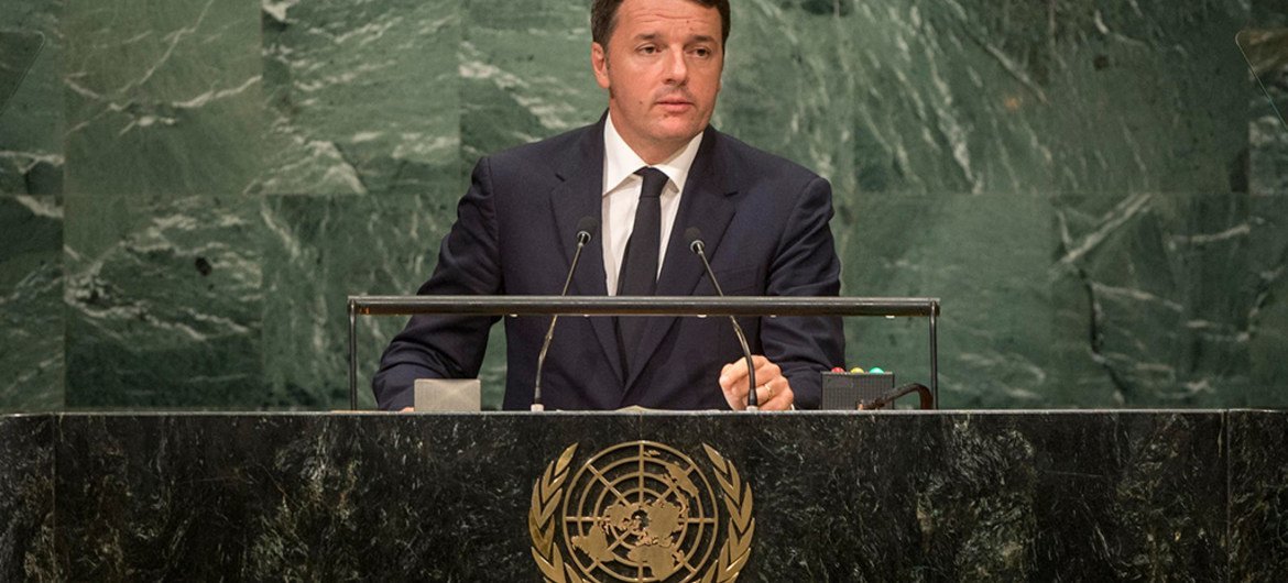 Matteo Renzi, Prime Minister of Italy, addresses the general debate of the General Assembly’s seventy-first session.