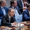 الأمين العام بان كي مون في جلسة رفيعة المستوى لمجلس الأمن حول الوضع في سوريا. المصدر: الأمم المتحدة / كيم هوتون