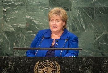 Prime Minister Erna Solberg of Norway addresses the general debate of the General Assembly’s seventy-first session.
