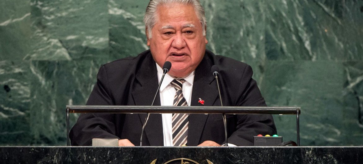 Prime Minister Tuilaepa Sailele Malielegaoi of Samoa addresses the general debate of the General Assembly’s seventy-first session.