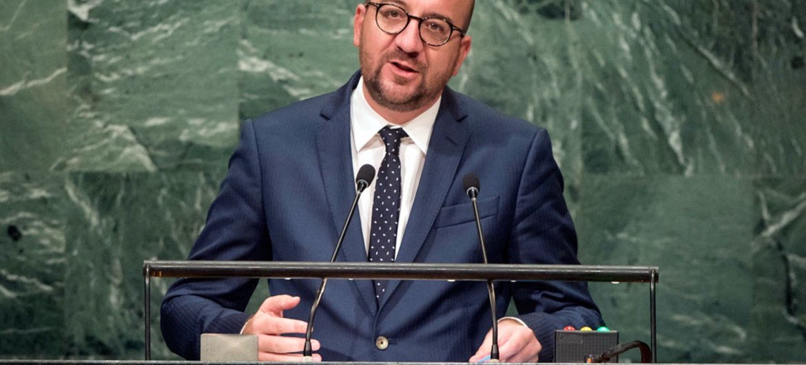 Prime Minister Charles Michel of Belgium addresses the general debate of the General Assembly’s seventy-first session.